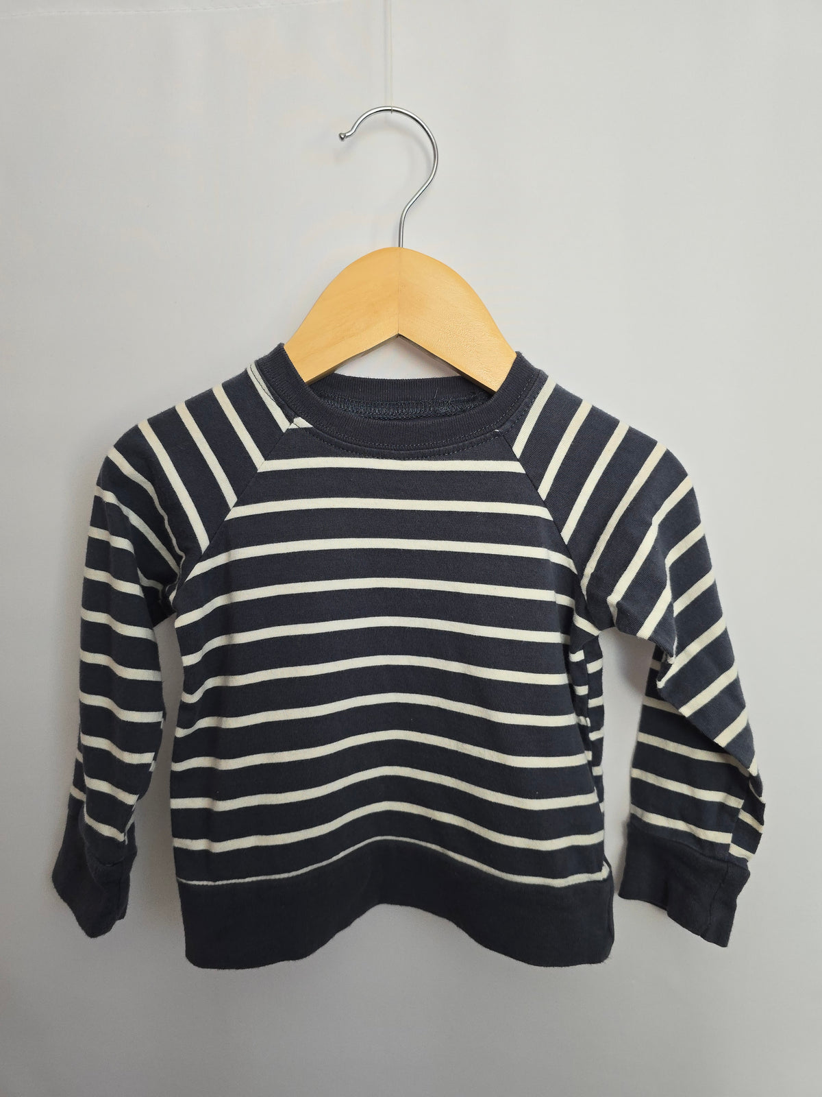 Mini Mioche Blue Stripe Long Sleeve Shirt • 6-12 months