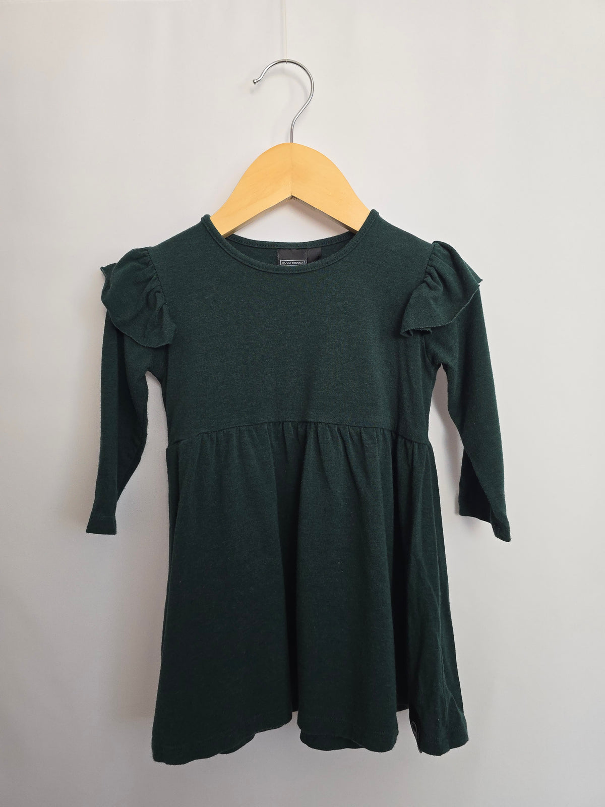 Wooly Doodle Ruffle Sleeve Twirl Dress • 18-24 months