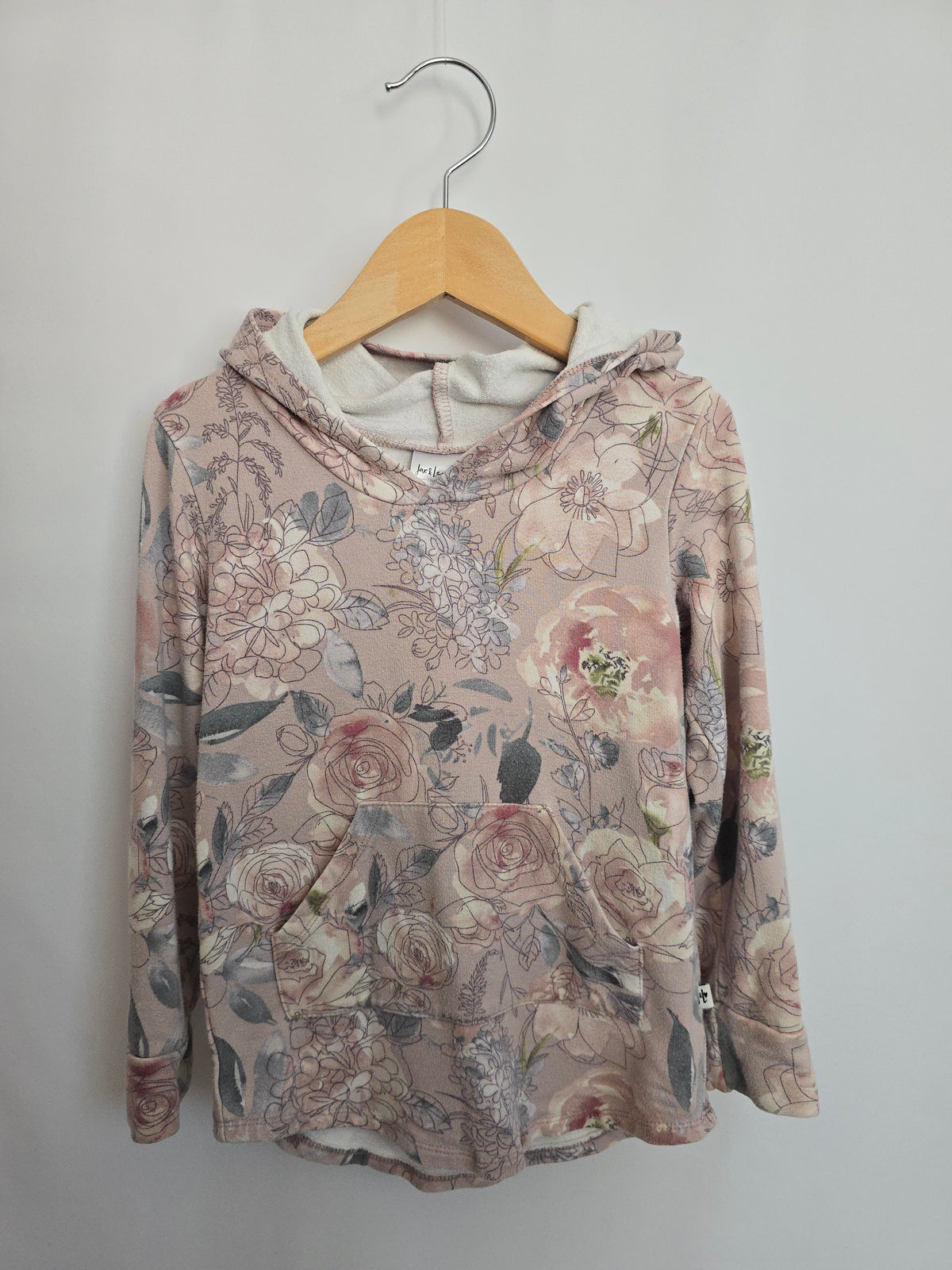 PLAY Jax & Lennon Watercolor Floral Hoodie • 3-4 years