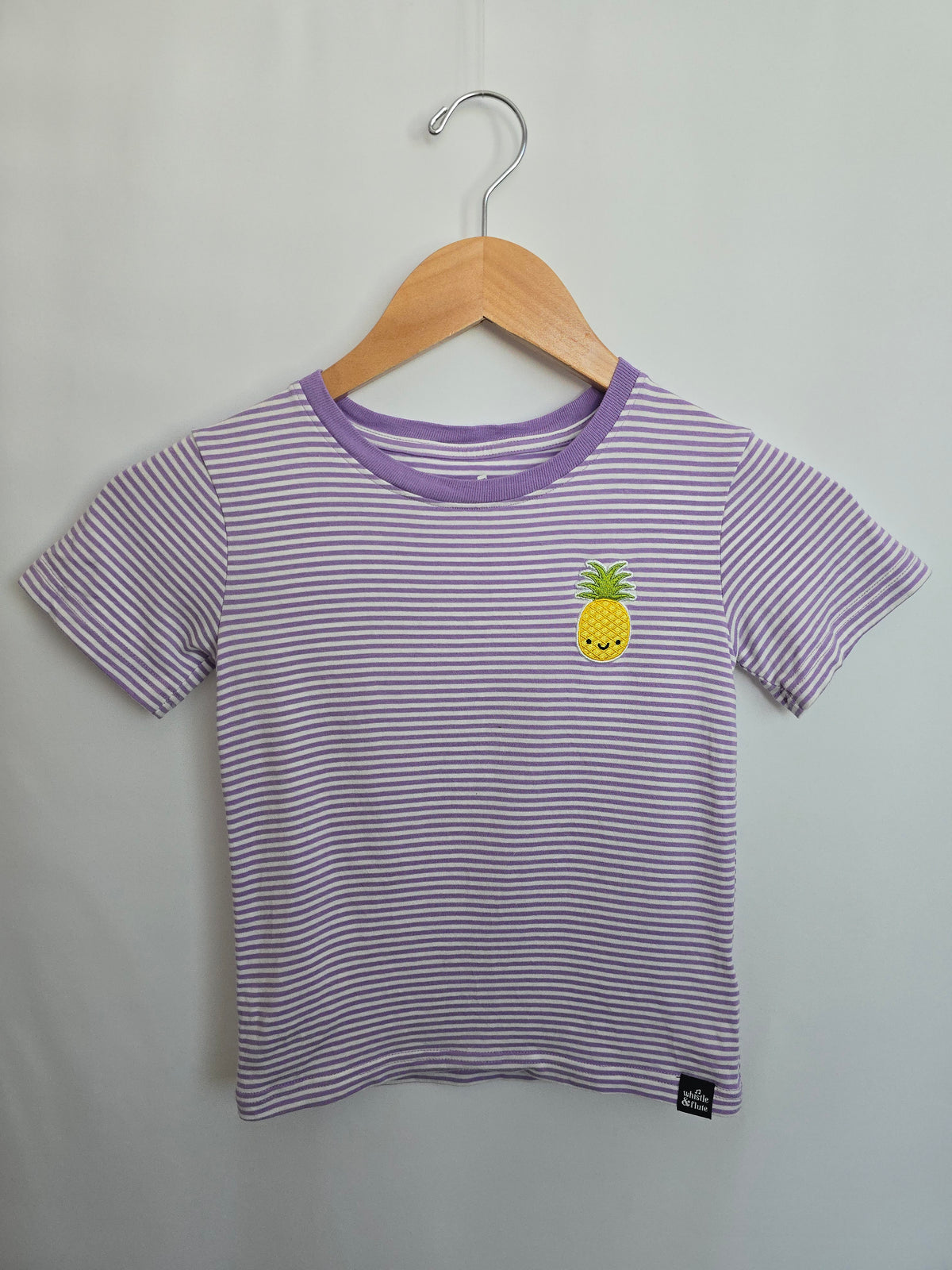 Whistle & Flute Purple Stripe Pineapple Tee • 3-4 years