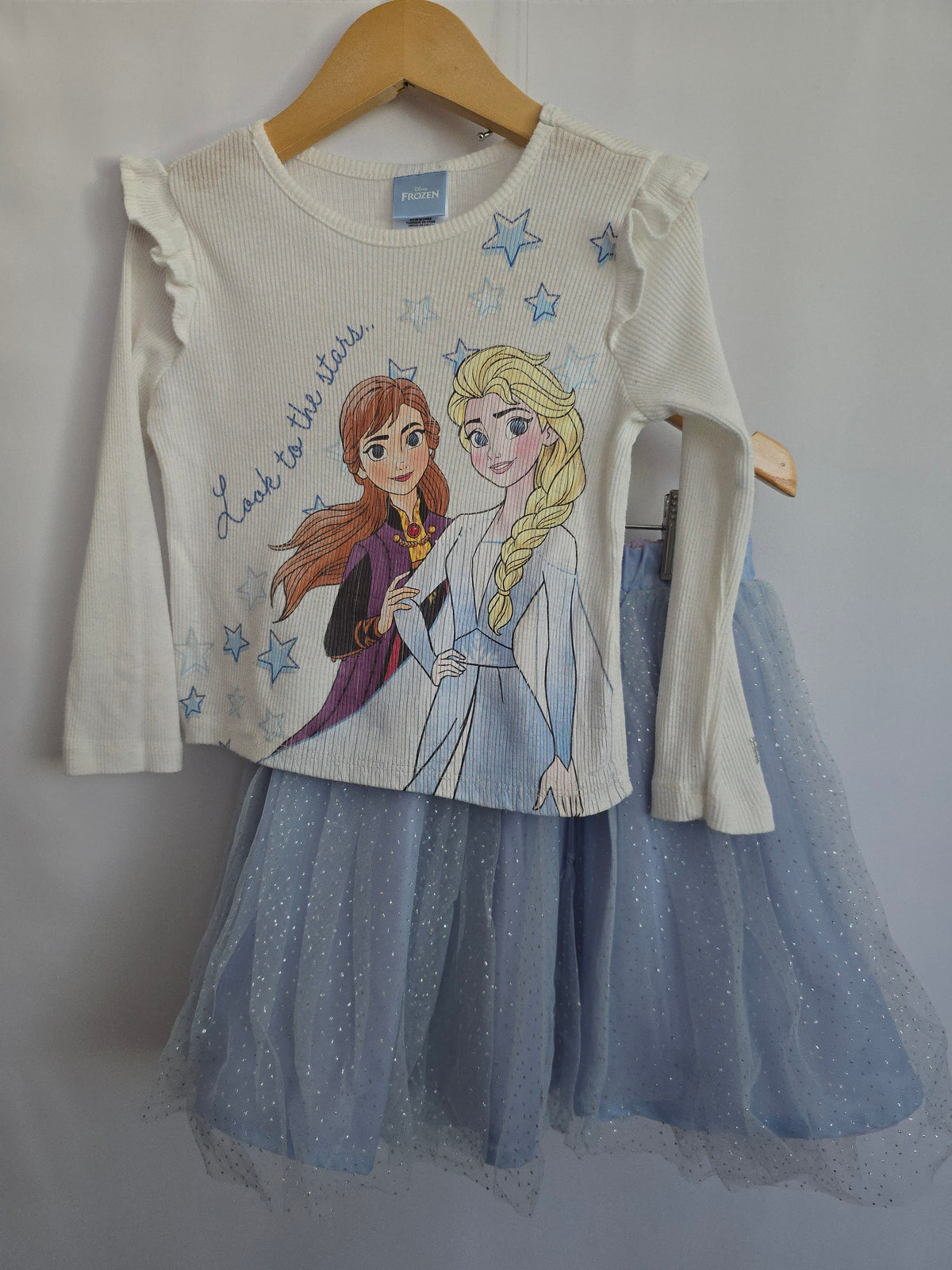 Frozen Ribbed Shirt & Tulle Tutu • 4 years