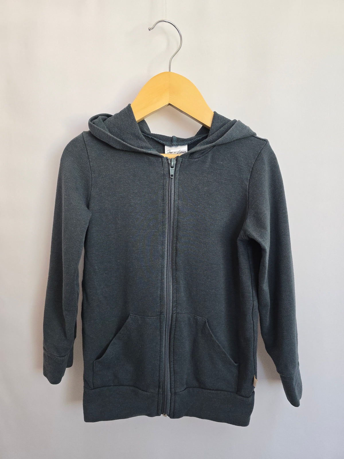 Jax & Lennon Blue Green Zip Hoodie • 3-4 years