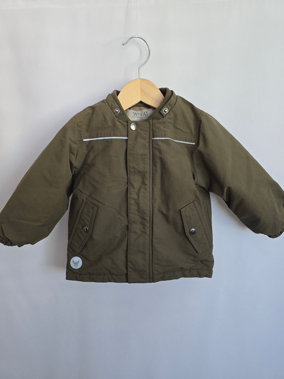 Wheat Olive Fleece Lined Jacket • 12 months