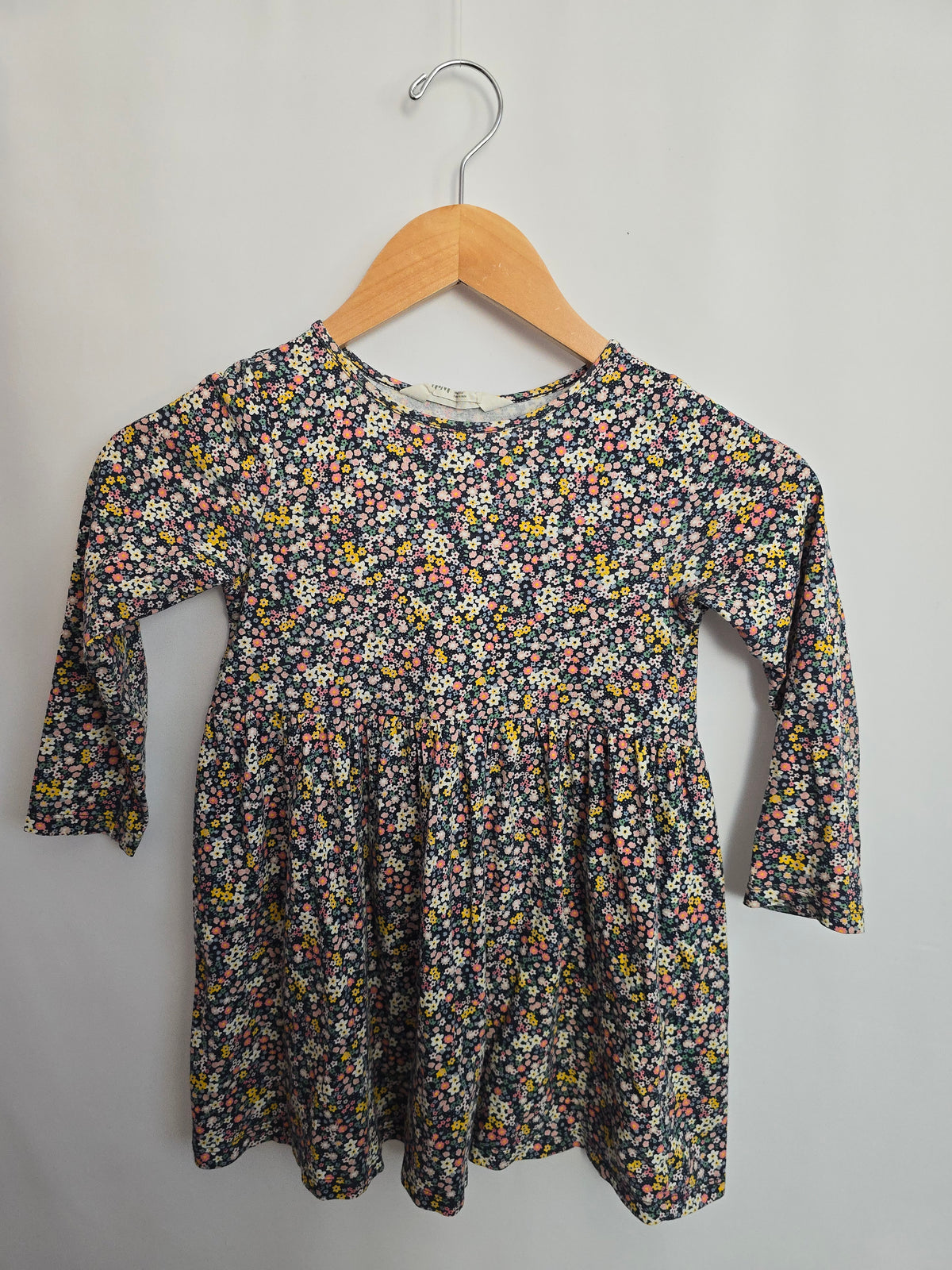 H&M Mini Floral Long Sleeve Dress • 4-6 years