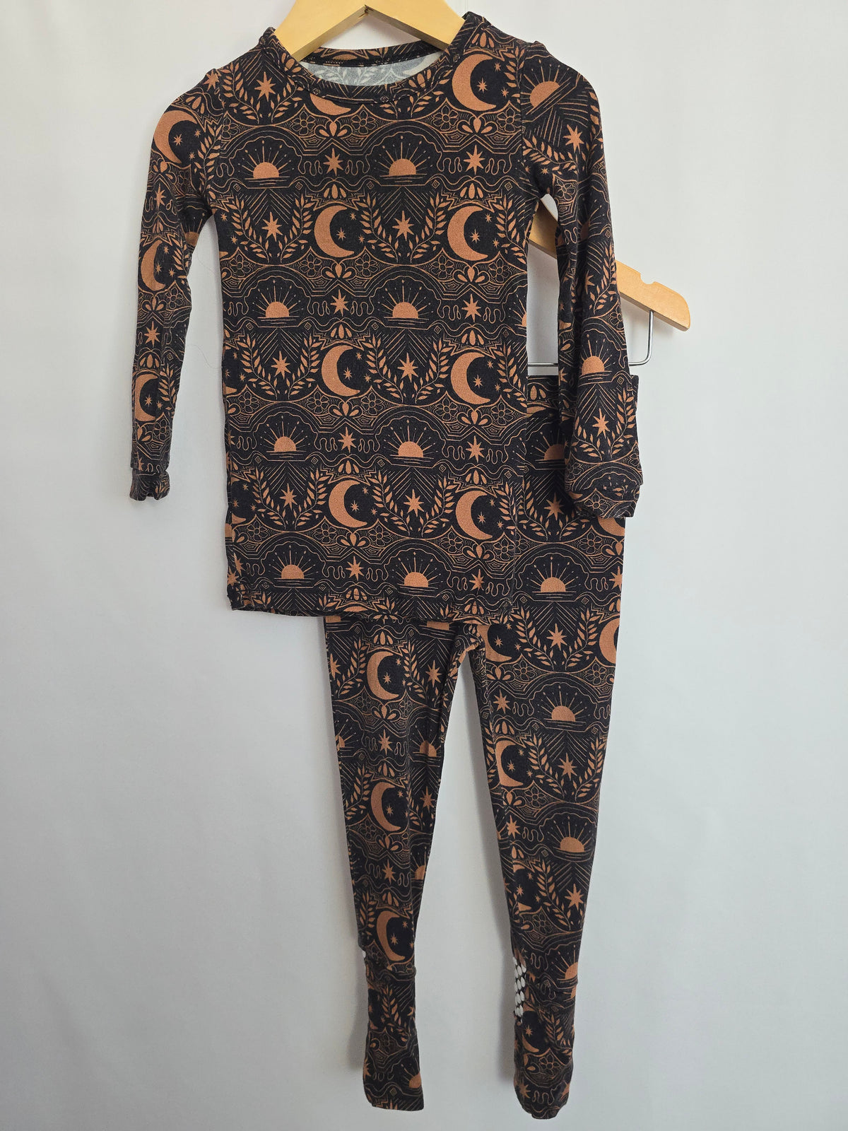 Ploom Baby Black Sun & Moon Pajama Set • 2 years