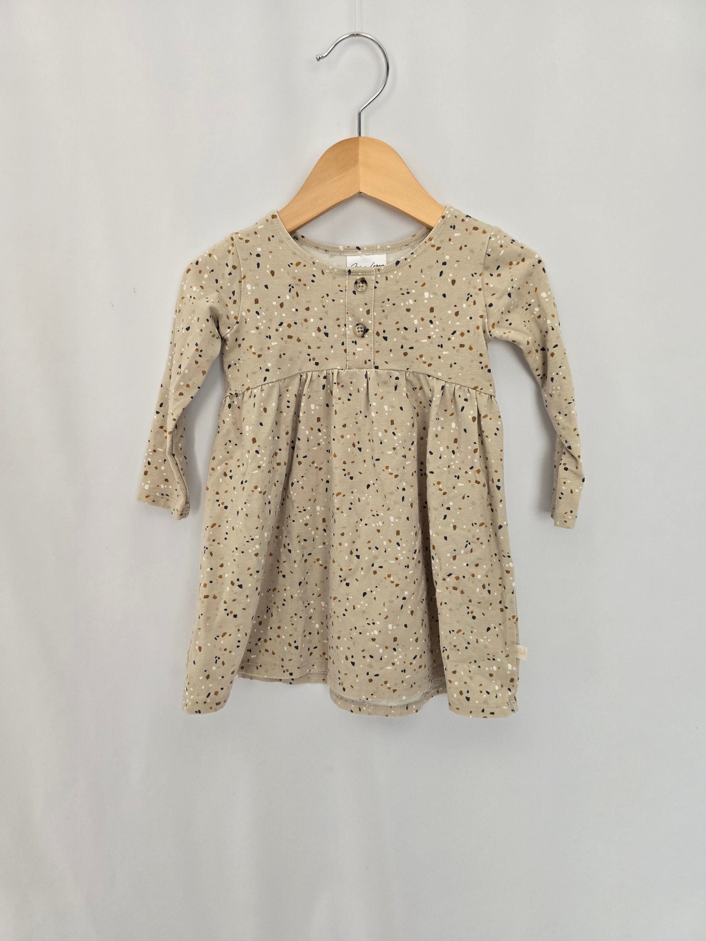 Jax & Lennon Speckle Long Sleeve Dress • 6-12 months
