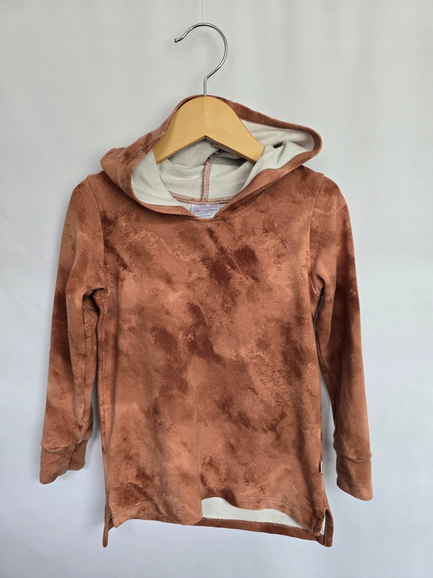Jax & Lennon Terracotta Stonewash Hoodie • 2-3 years