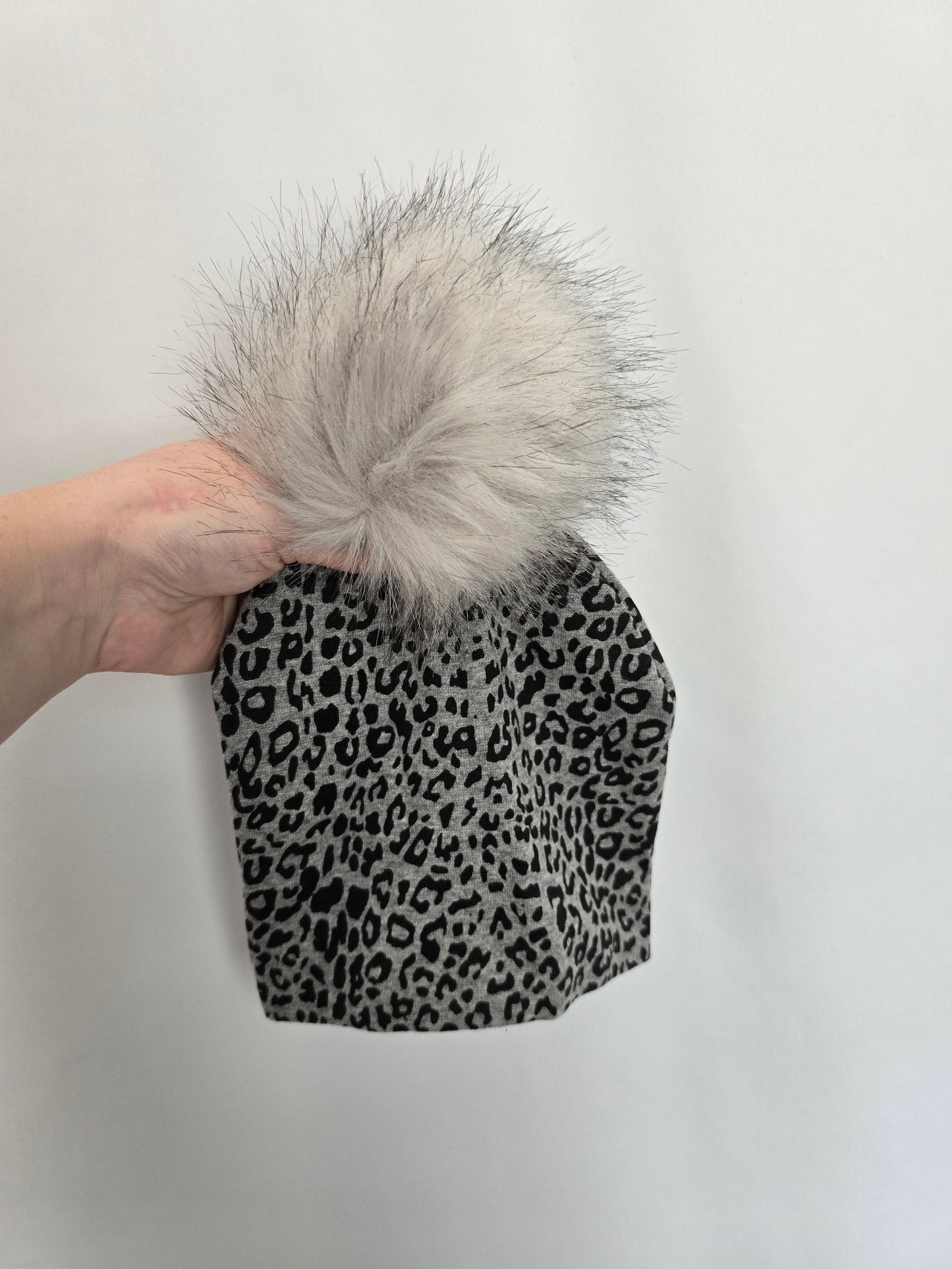 Small Shop Leopard Pom Beanie • 12-24 months