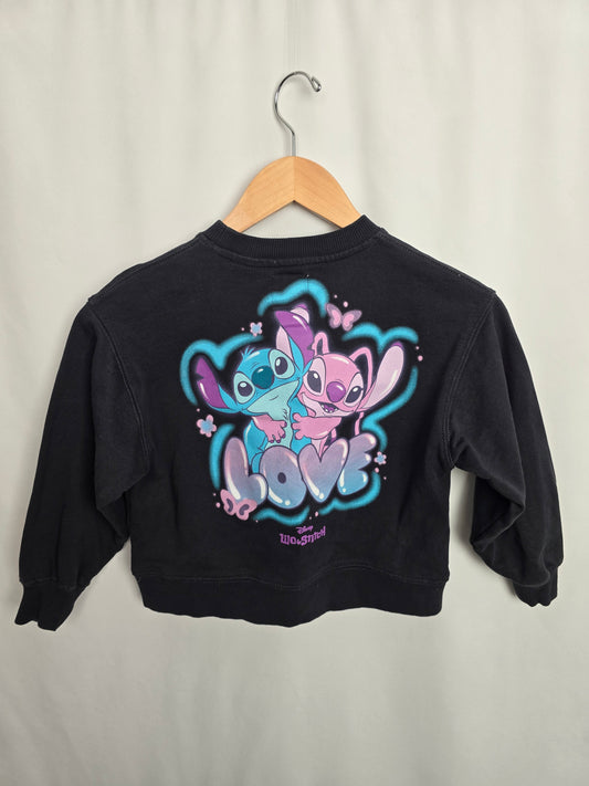 Zara Disney Stitch Crop Sweater • 8-9 years