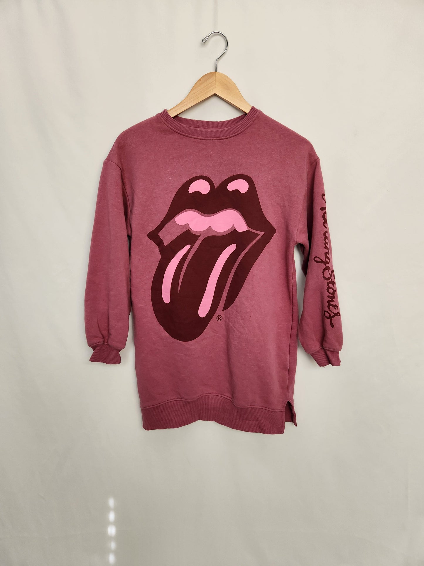 Zara The Rolling Stones Pink Tunic Sweater • 11-12 years