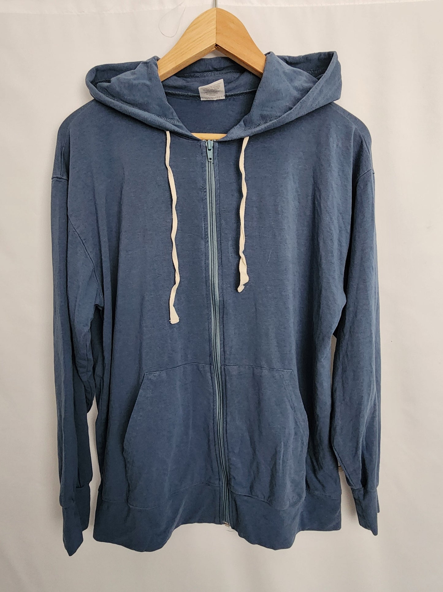 Jax & Lennon Blue Bamboo Zip Hoodie • X-Small