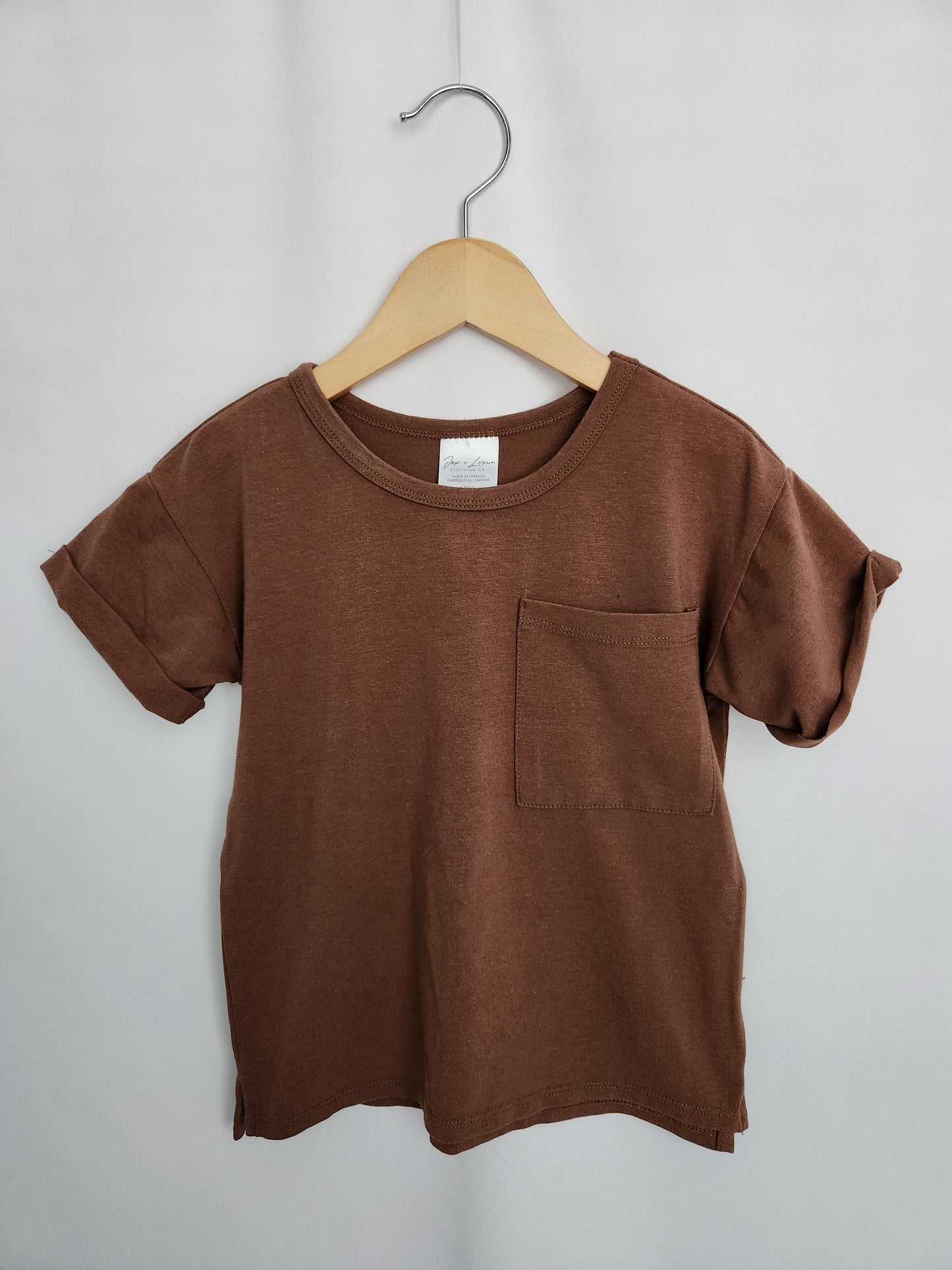 NEW Jax & Lennon Cocoa Brown Boxy Tee • 2-3 years