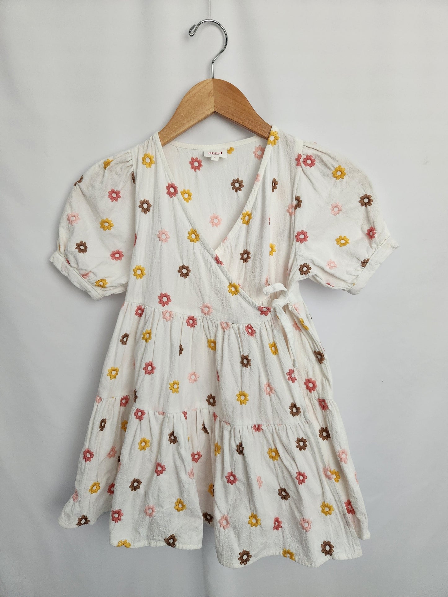 Seed White Floral Dress • 5 years