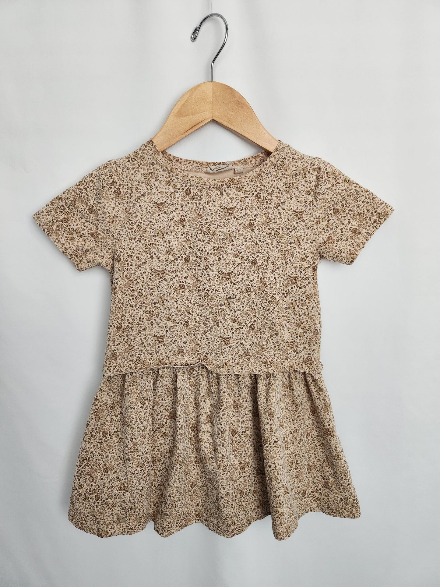 Wheat Floral Peplum Dress (2) • 4 years