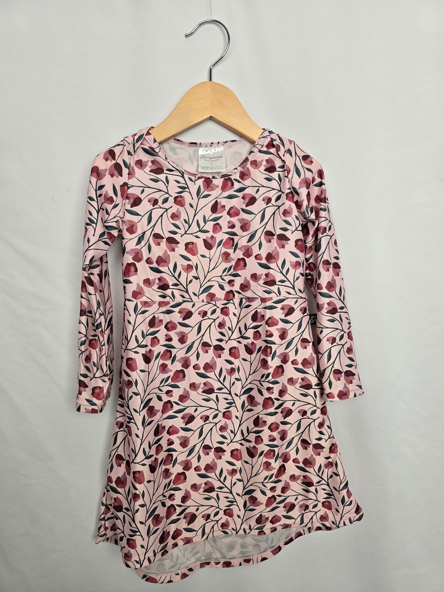 Honeysuckle Pink Floral Sun Dress • 3 years