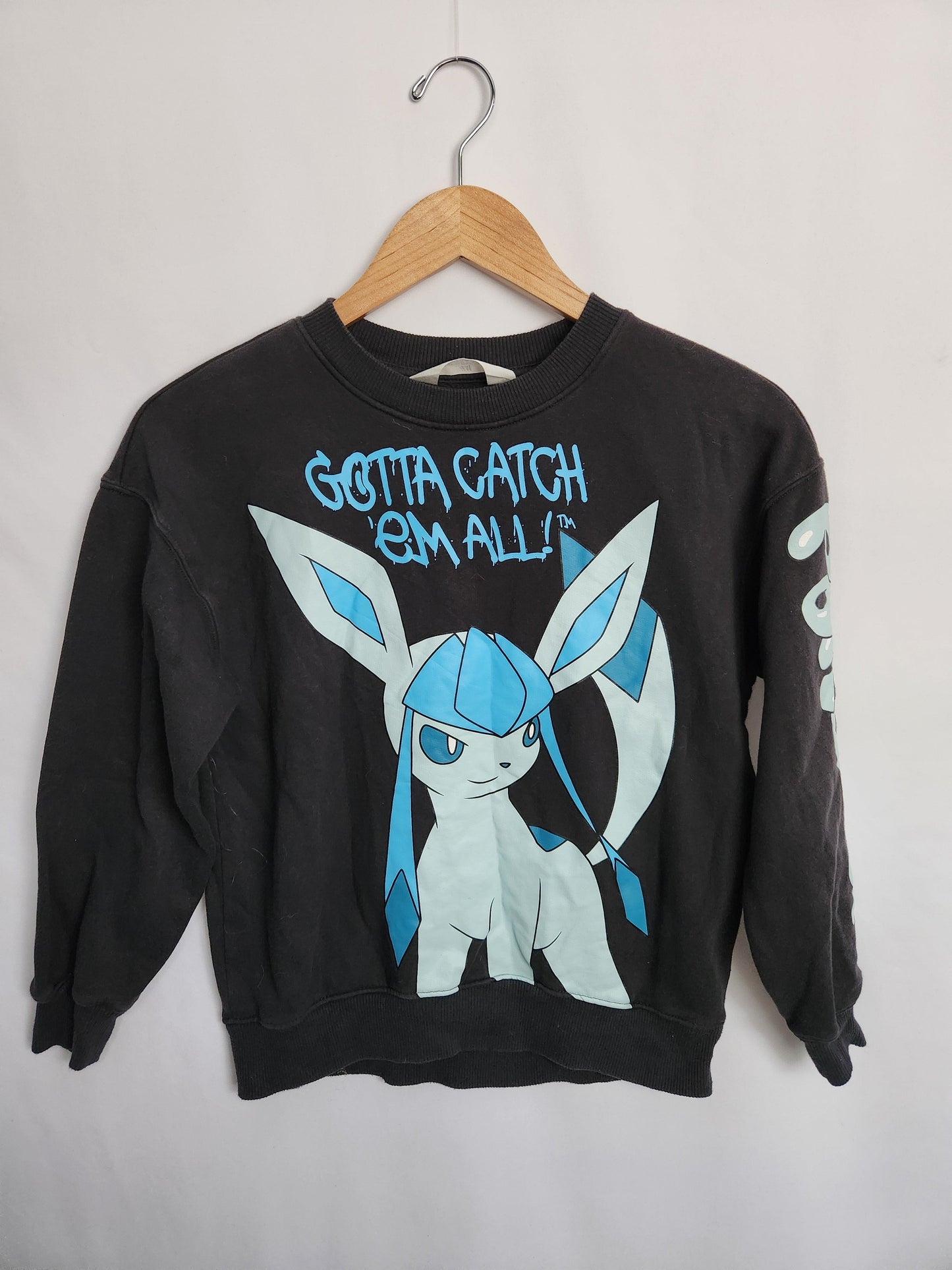 H&M Grey Pokemon Absol Crewneck • 8-10 years
