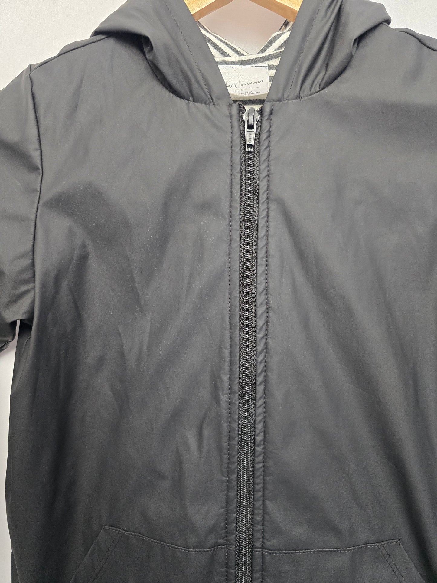 Jax & Lennon Black Jersey Lined Raincoat • 4-5 years