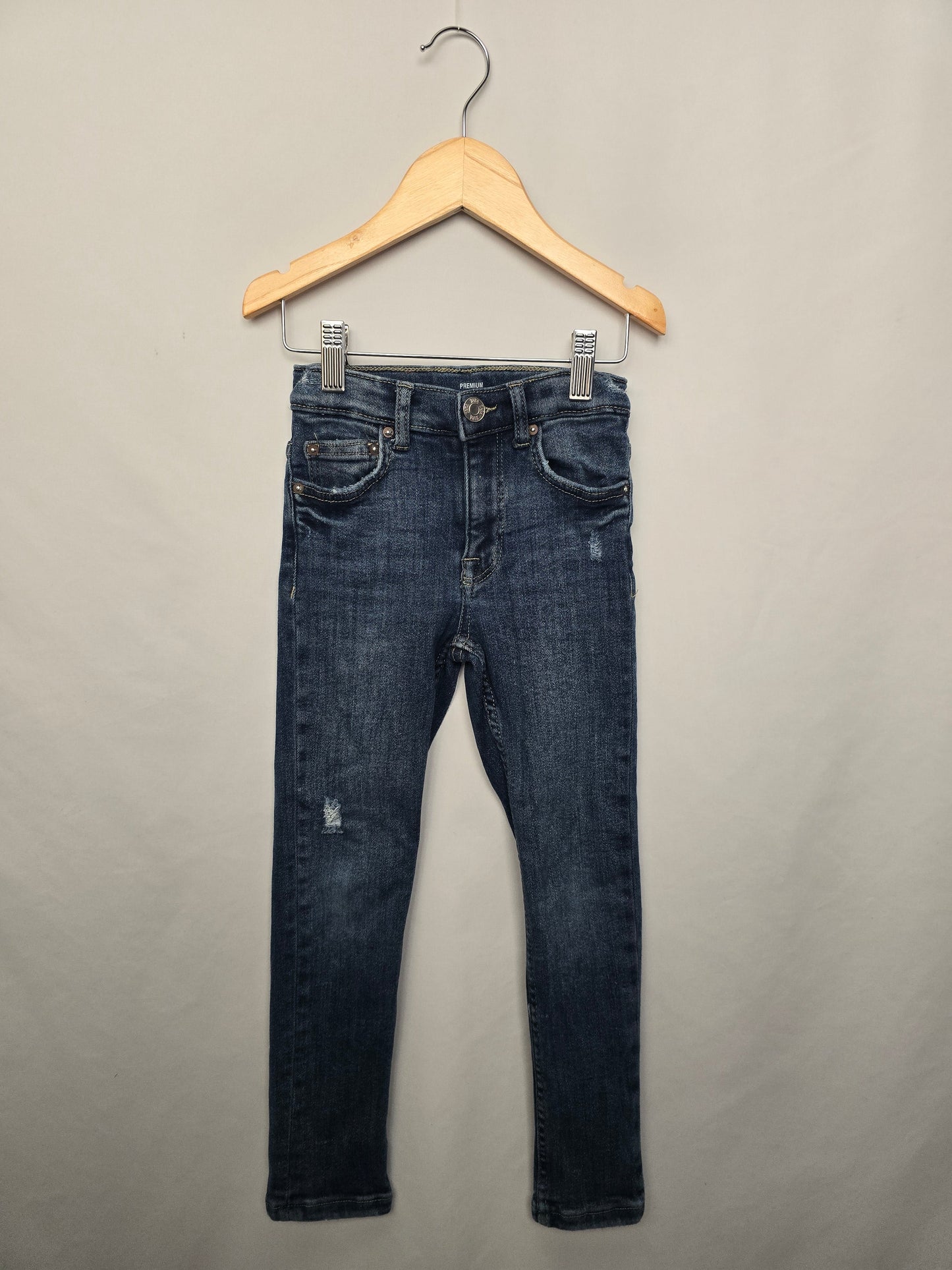 Zara Distressed Medium Wash Super Elastic Denim • 7 years