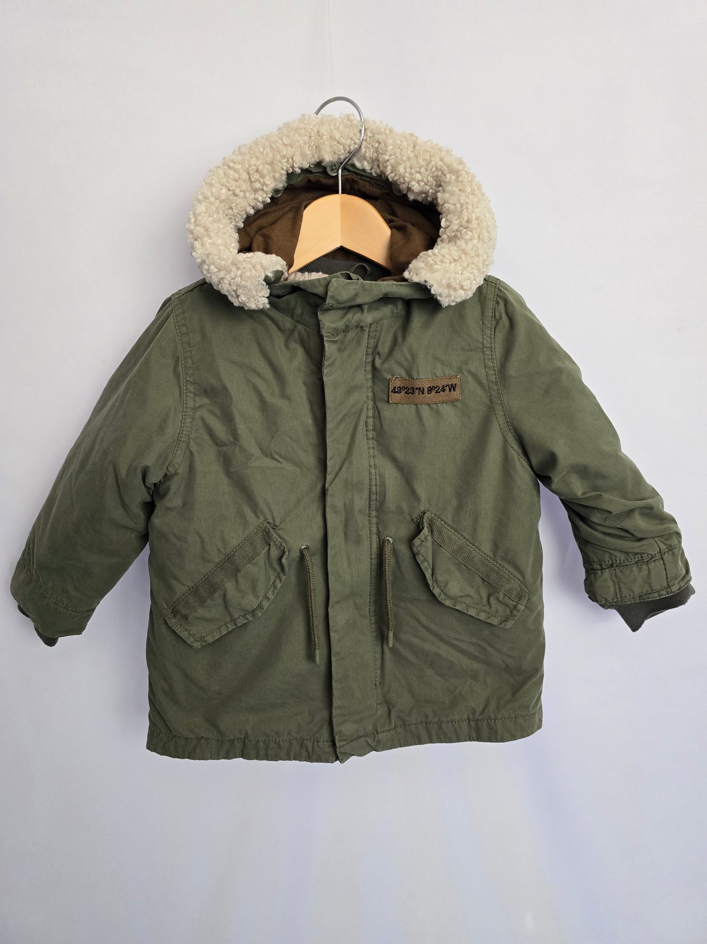 Zara Olive 2-in-1 Utility Coat • 2-3 years