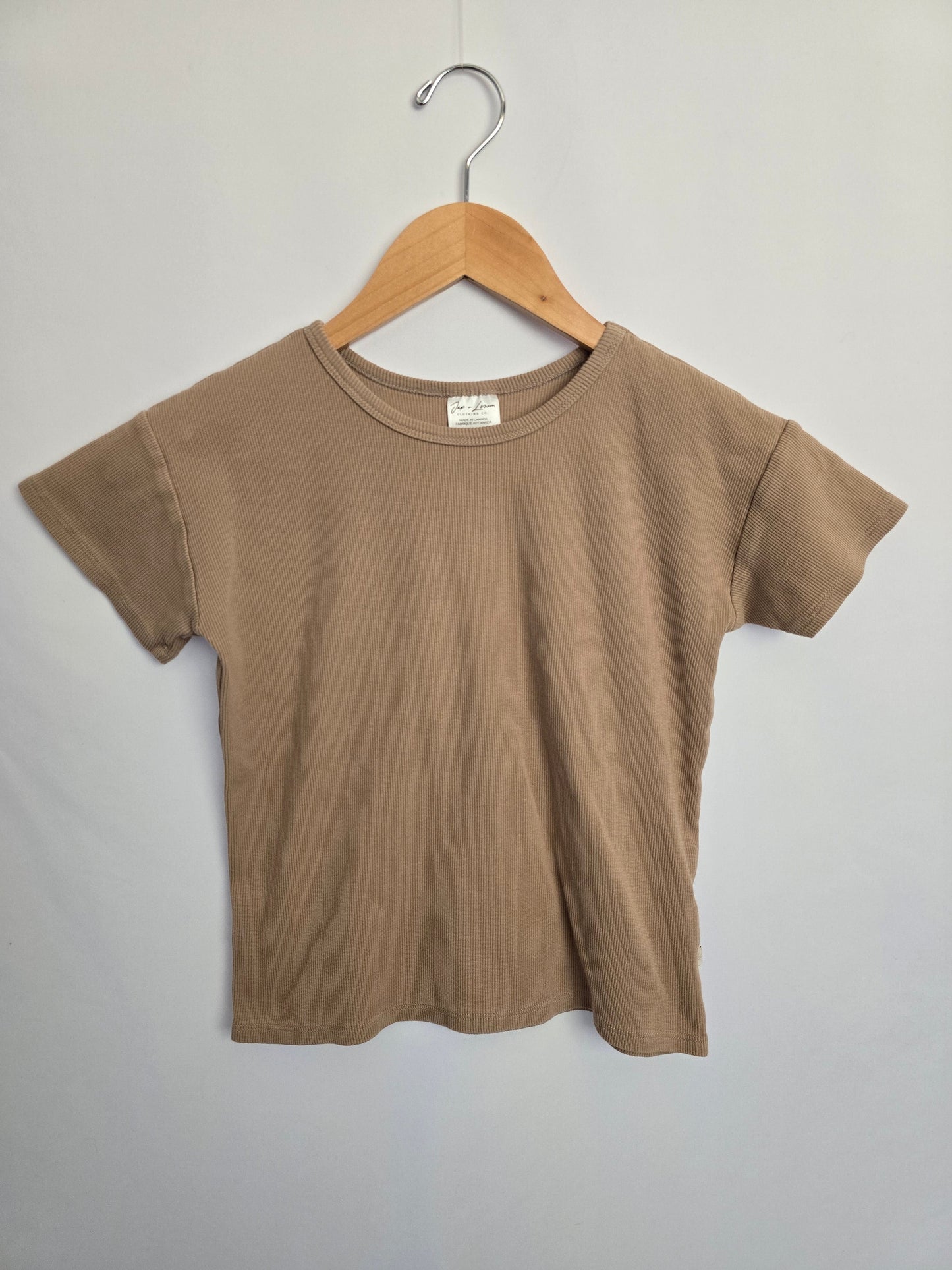 Jax & Lennon Oak Ribbed Boxy Tee • 5-6 years