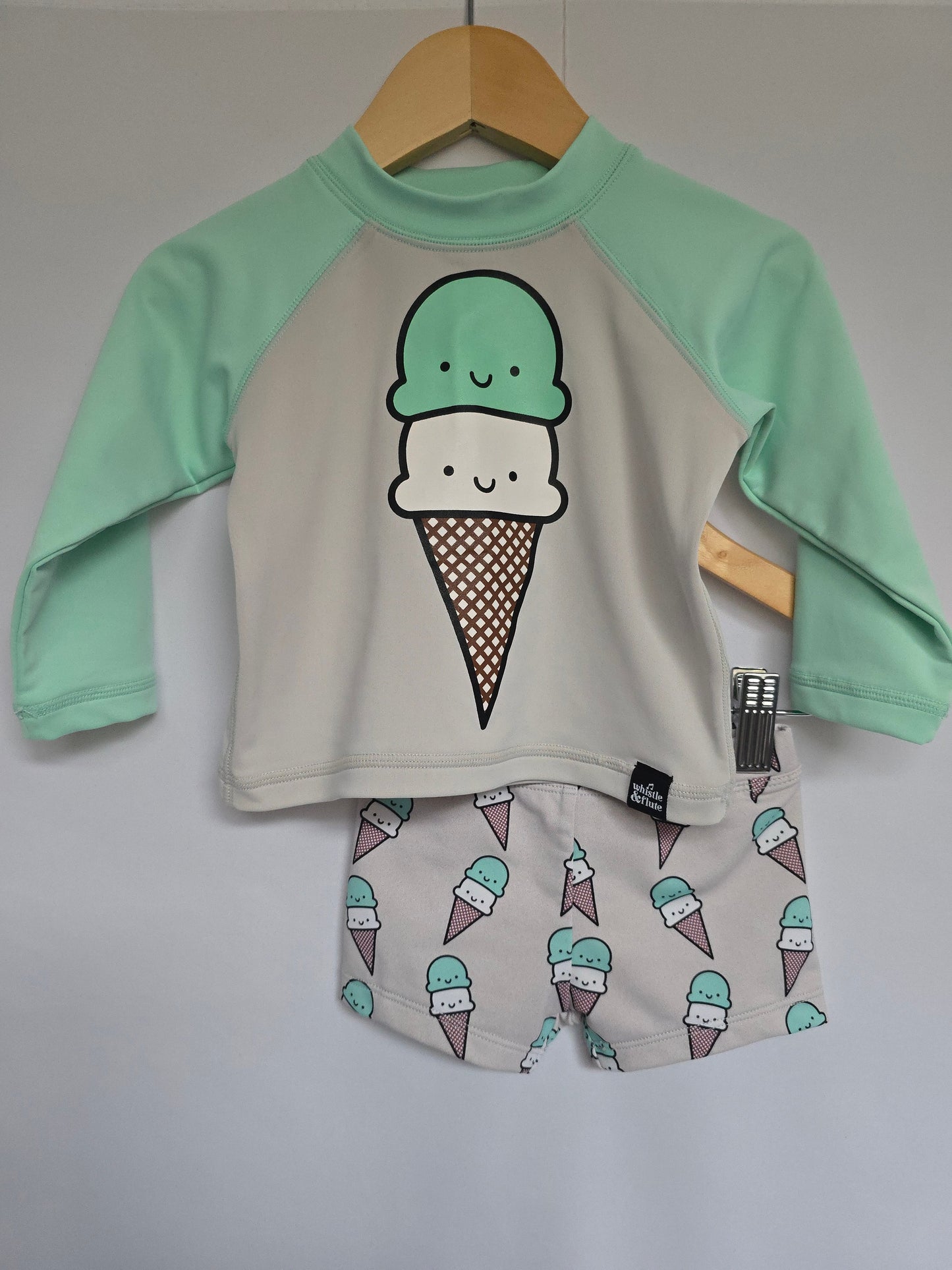 Whistle & Flute Rashguard & Shorts Set • 6-12 months