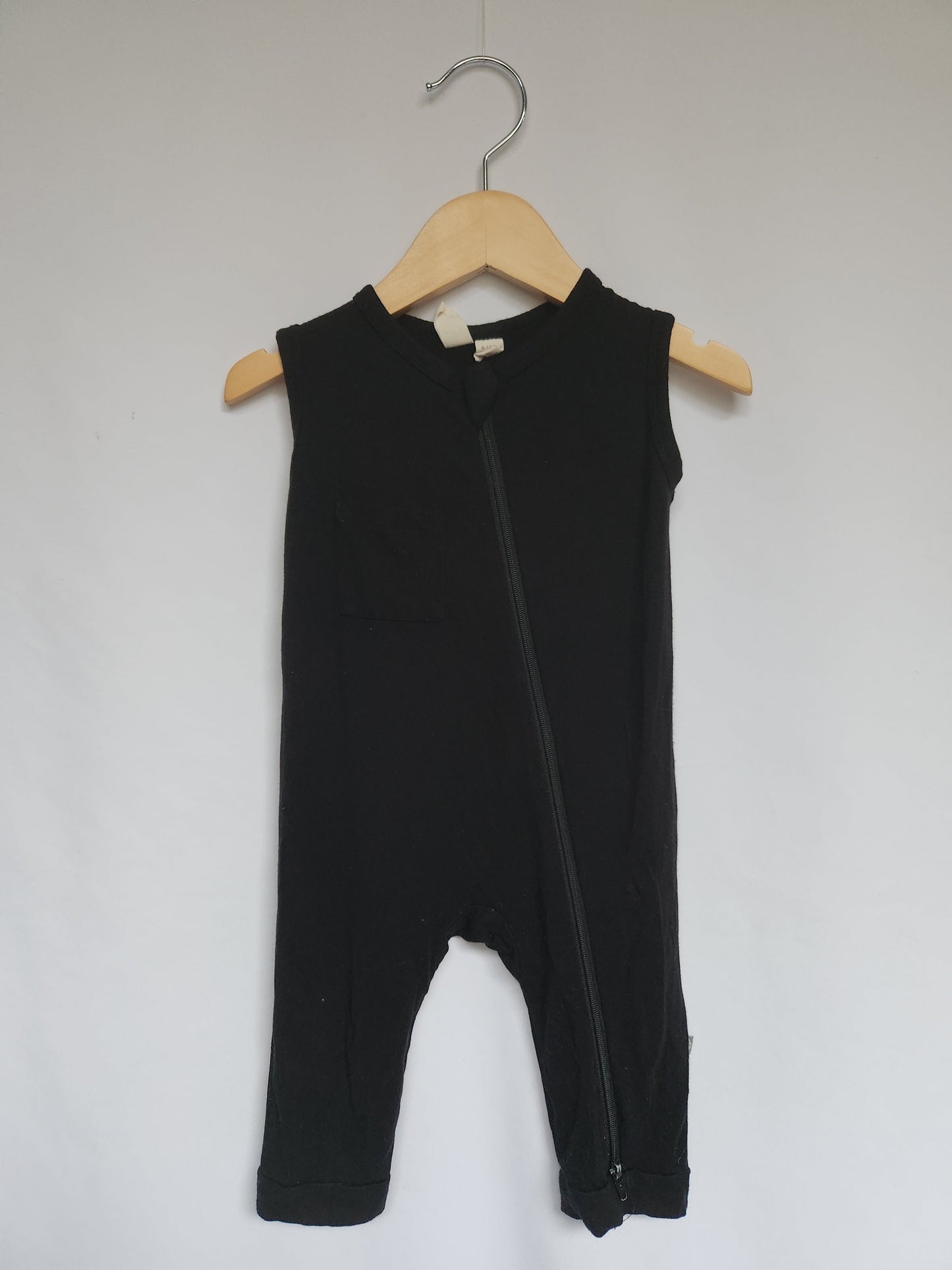 Kyte Black Tank Romper • 6-12 months