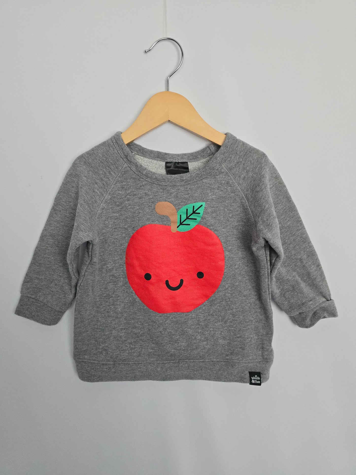Whistle & Flute Apple Crewneck • 3-4 years