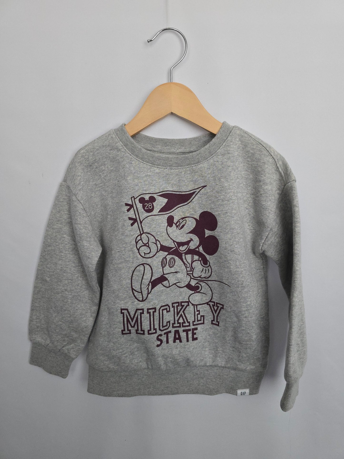 NEW Gap Mickey Mouse Grey Crew • 4 years