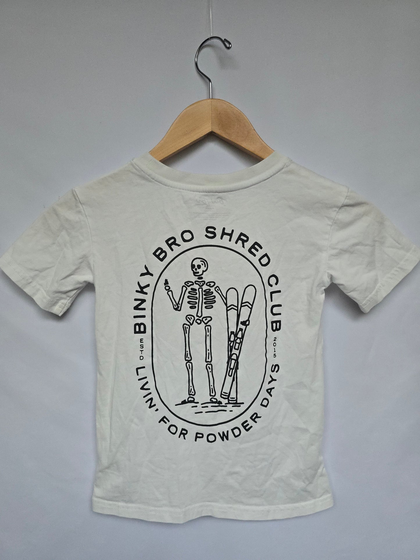 Binky Bro White Graphic Tee *stain* • 6 years