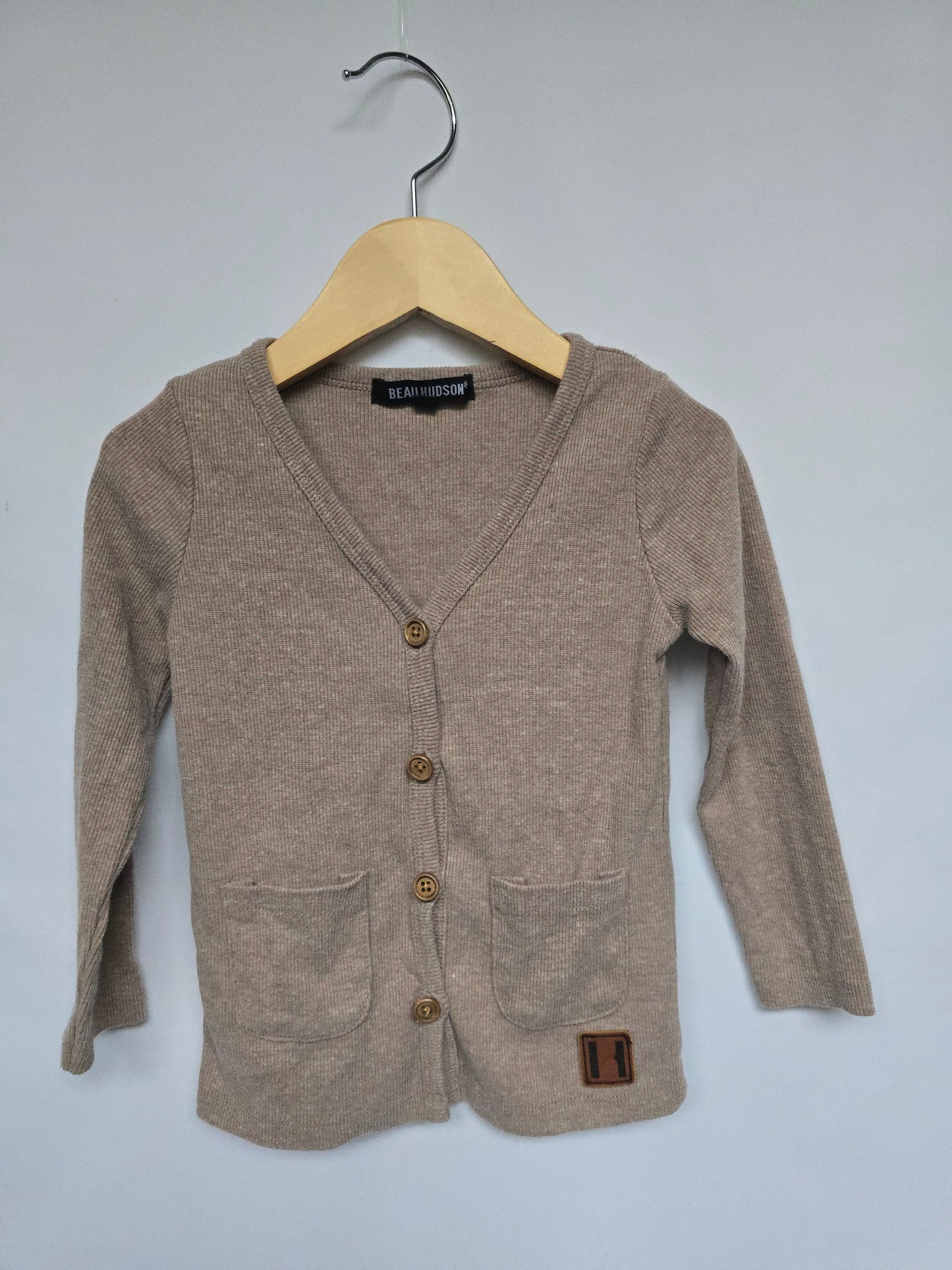 Beau Hudson Brown Ribbed Cardigan • 1 year