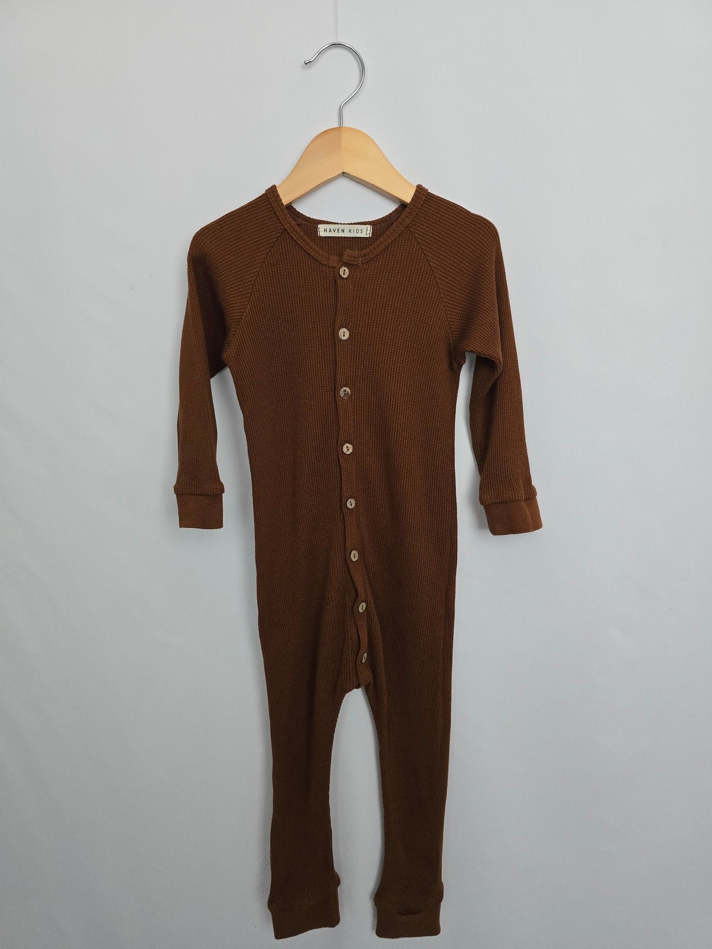Haven Kids Rust Thermal Romper • 18-24 months
