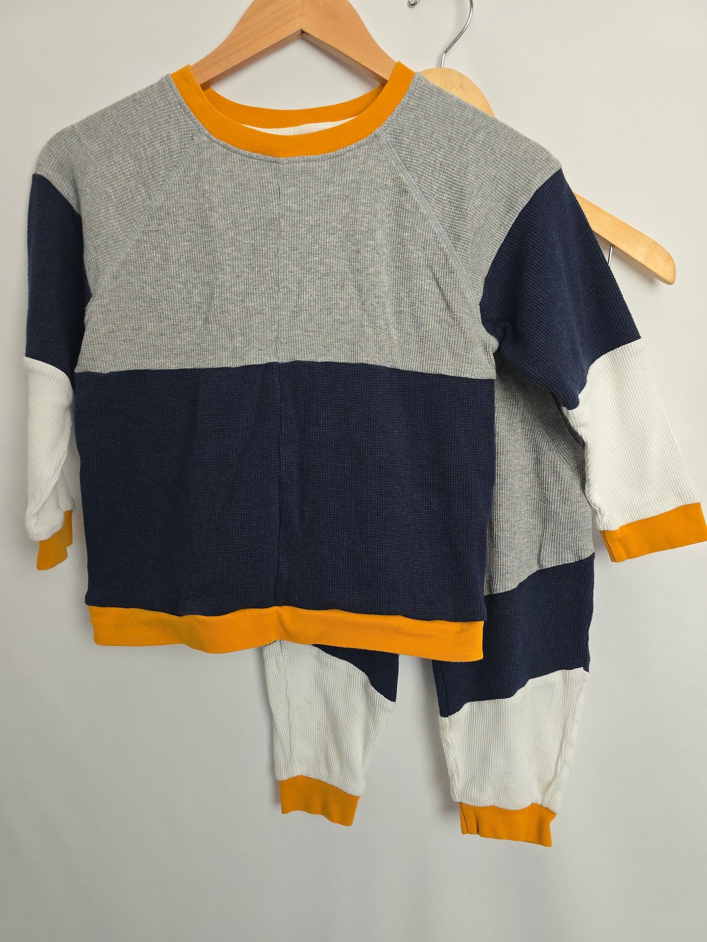 Nudnik Grey Waffle Sweatshirt & Pants • 6 years