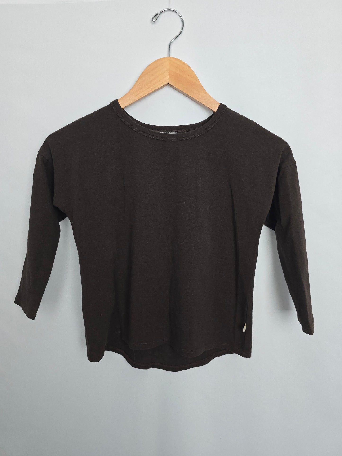 Jax & Lennon Cocoa Brown Drop Sleeve Shirt • 6-7 years