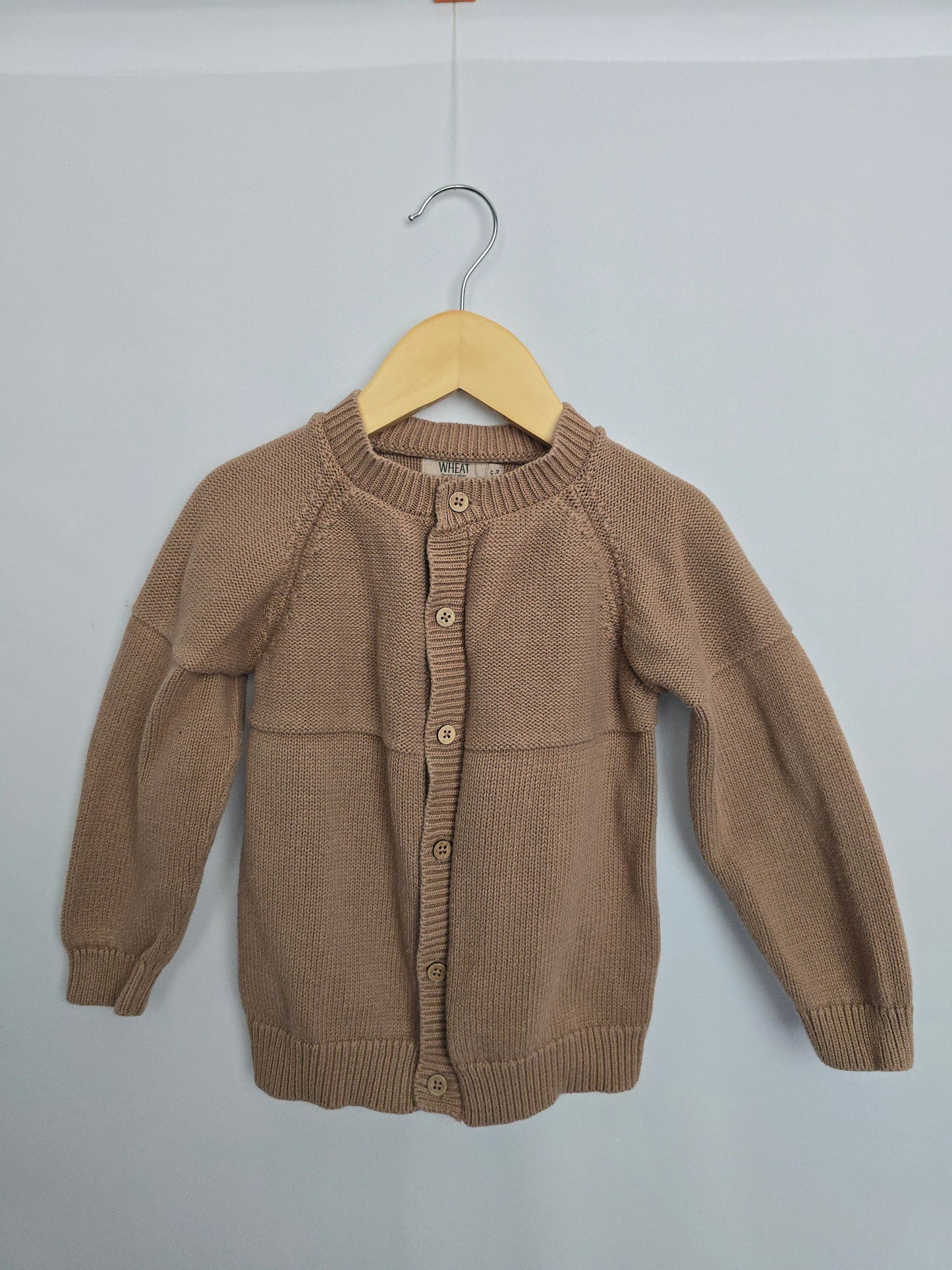Wheat Tan Knit Cardigan • 4 years