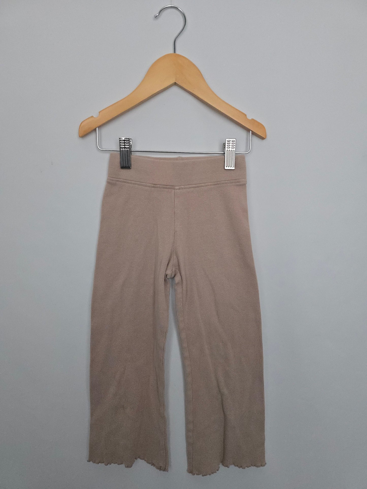 Jax & Lennon Ribbed Lettuce Hem Flare Pants • 4-5 years