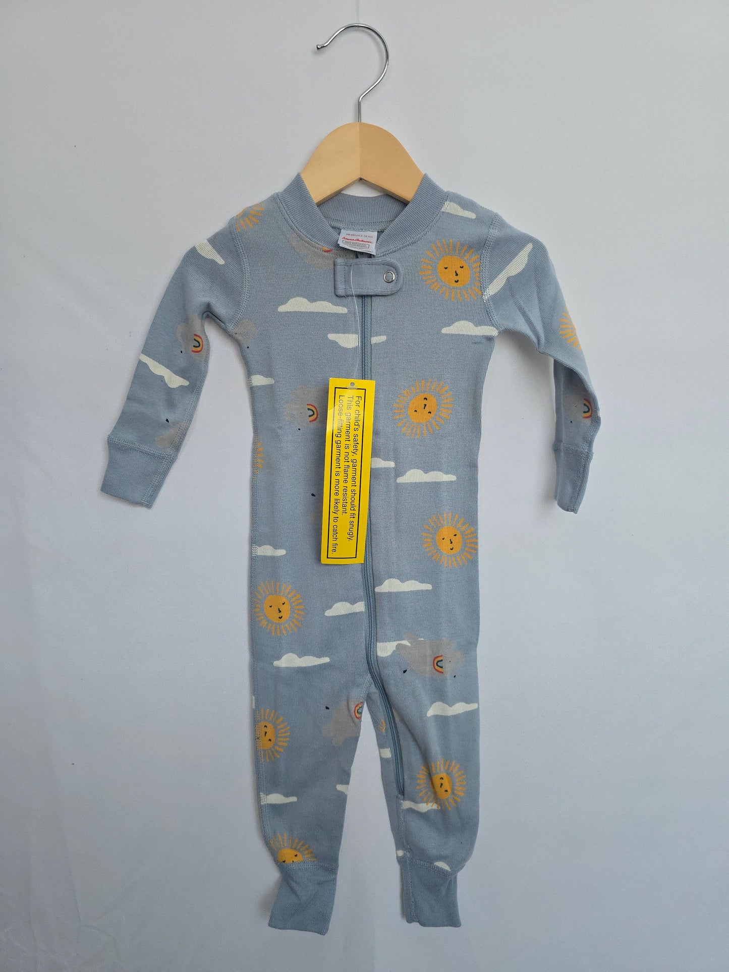 NEW Hanna Anderrson Sushine Zip Romper • 6-12 months