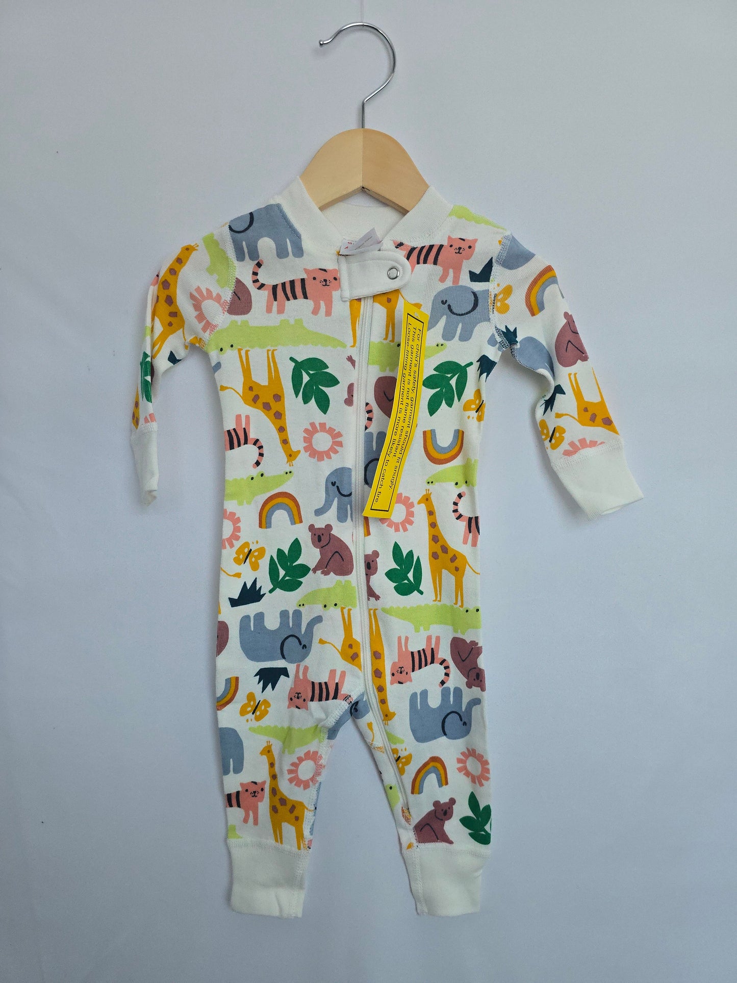 NEW Hanna Anderrson Safari Zip Romper • 3-6 months