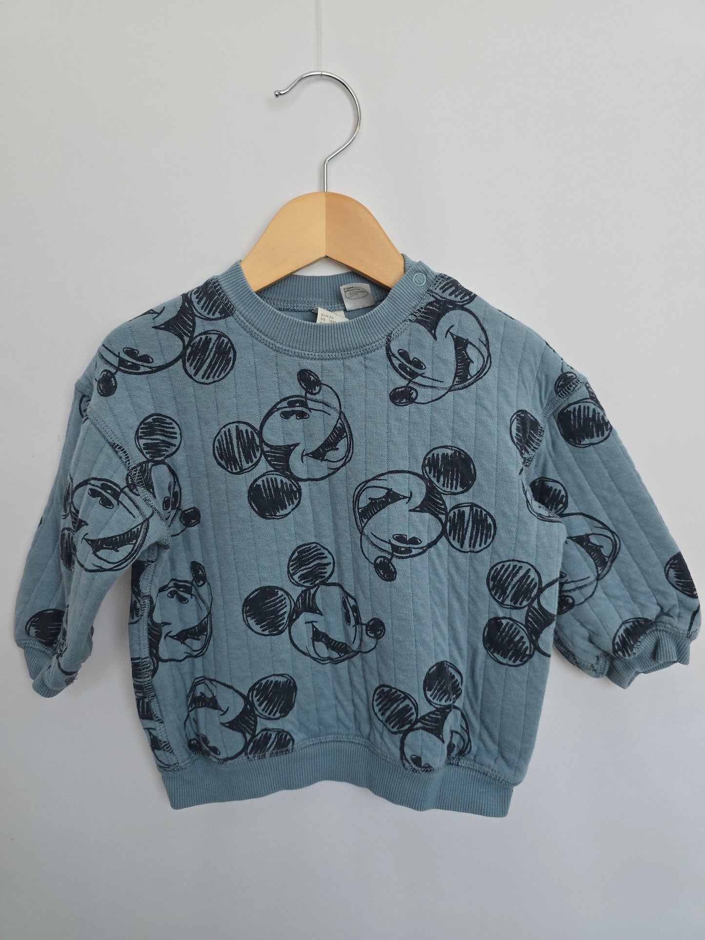 H&M Mickey Crewneck • 12-18 months