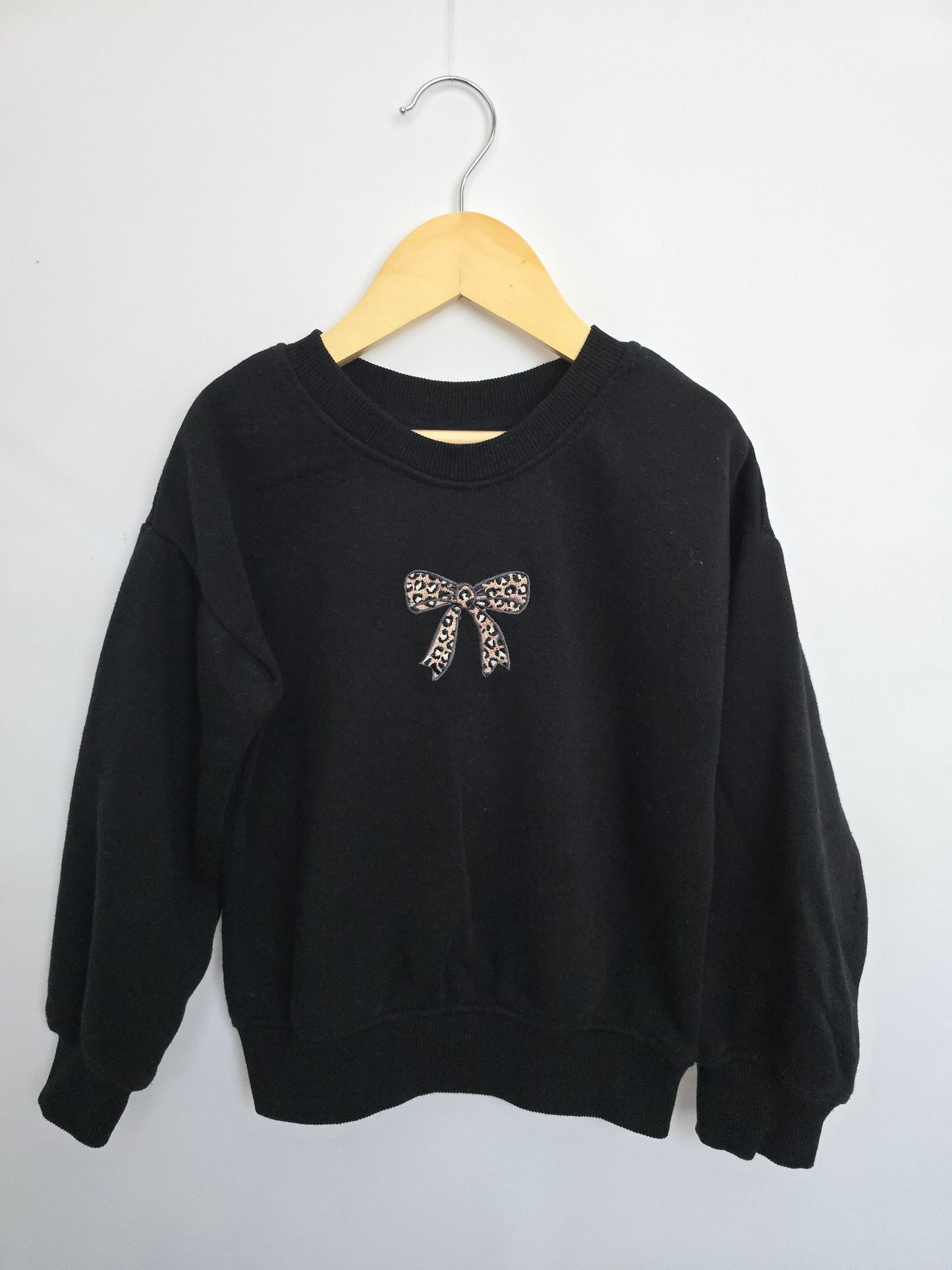 Mini Mango Black Bow Crewneck • 5 years
