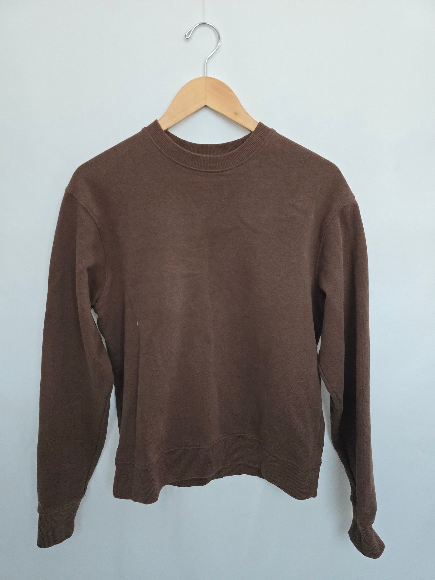 Zara Chocolate Basic Crewneck • Small