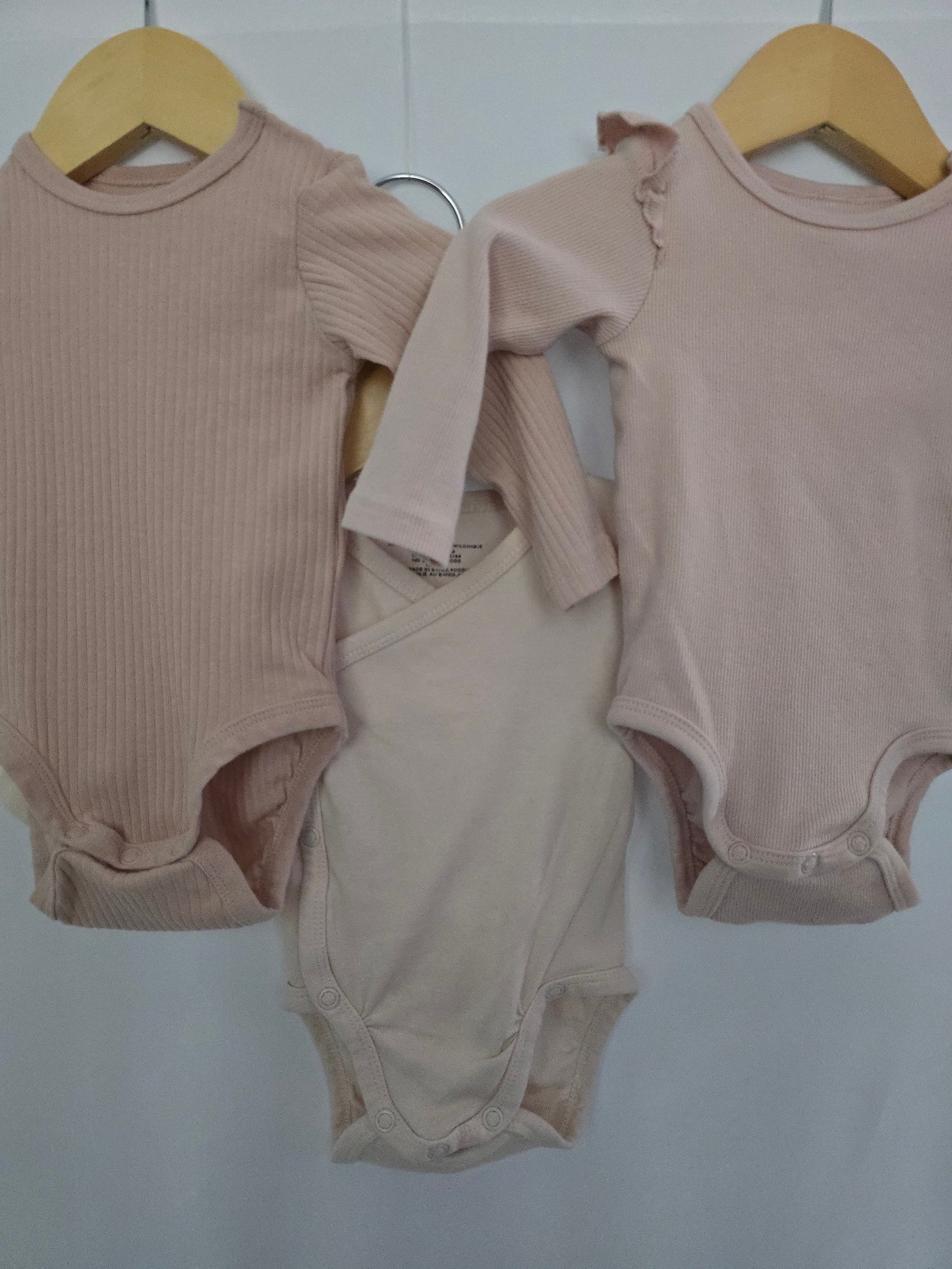 H&M Pink Onesie 3 Pack • 2-4 months