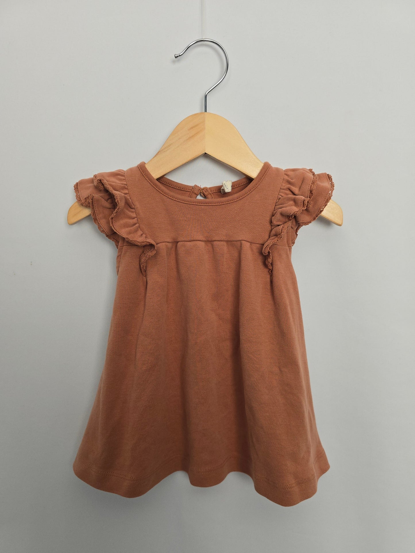 Quincy Mae Ruffle Shoulder Dress • 6-12 months