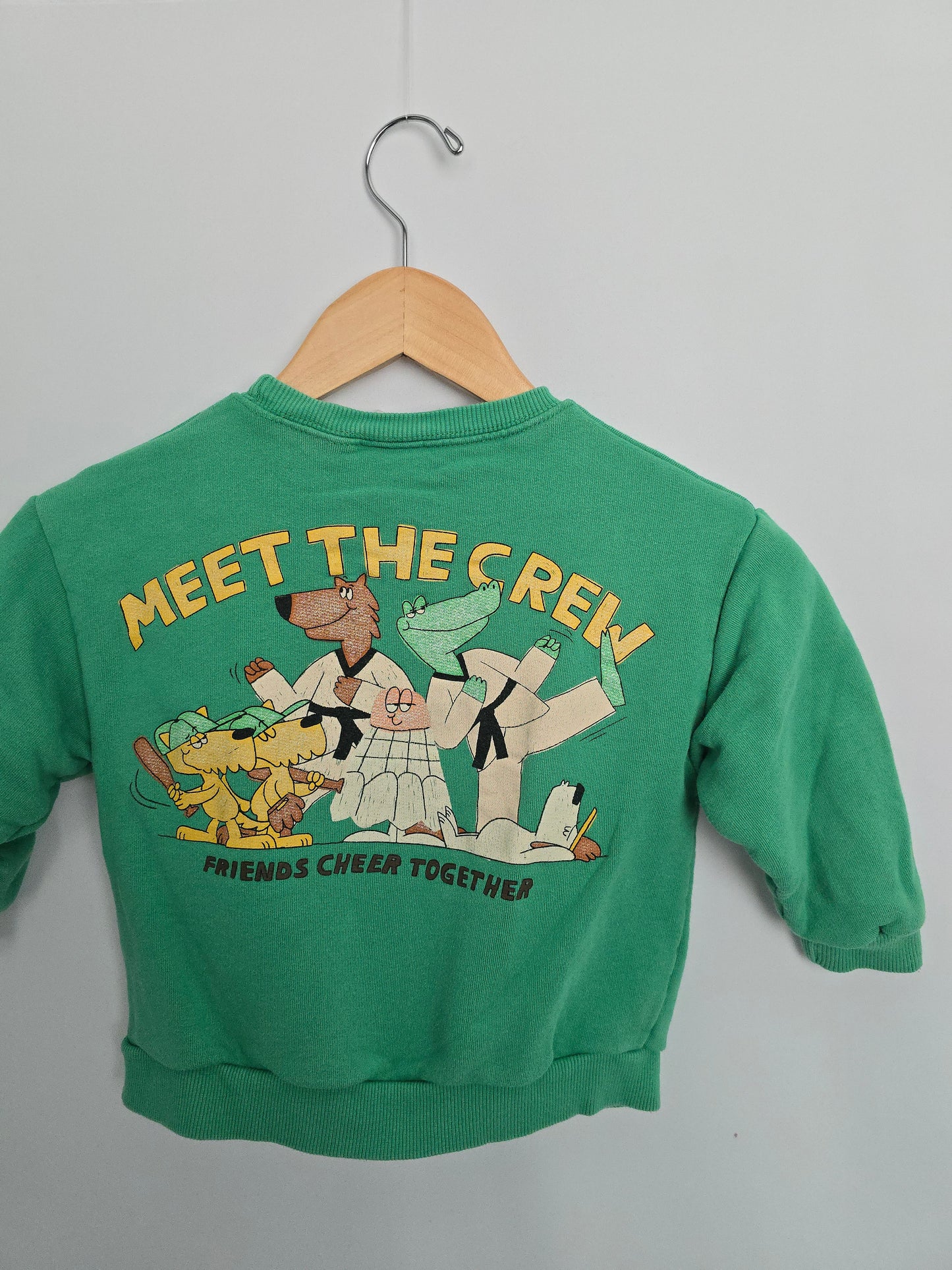 Zara Green Meet The Crew Crewneck • 5 years