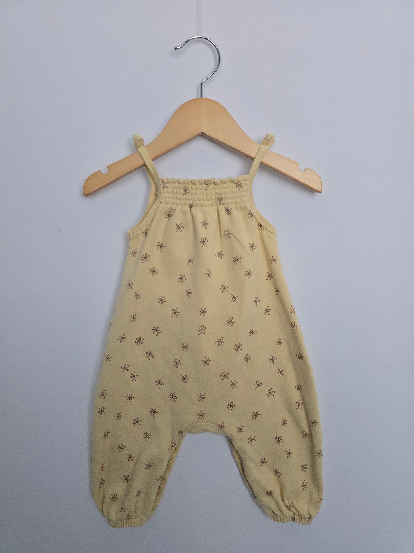 Quincy Mae Butter Daisy Tank Romper • 3-6 months