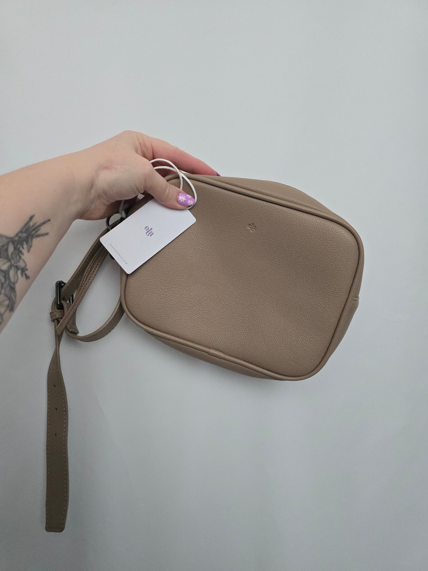 NEW Ela Taupe Pebble Belt Bag