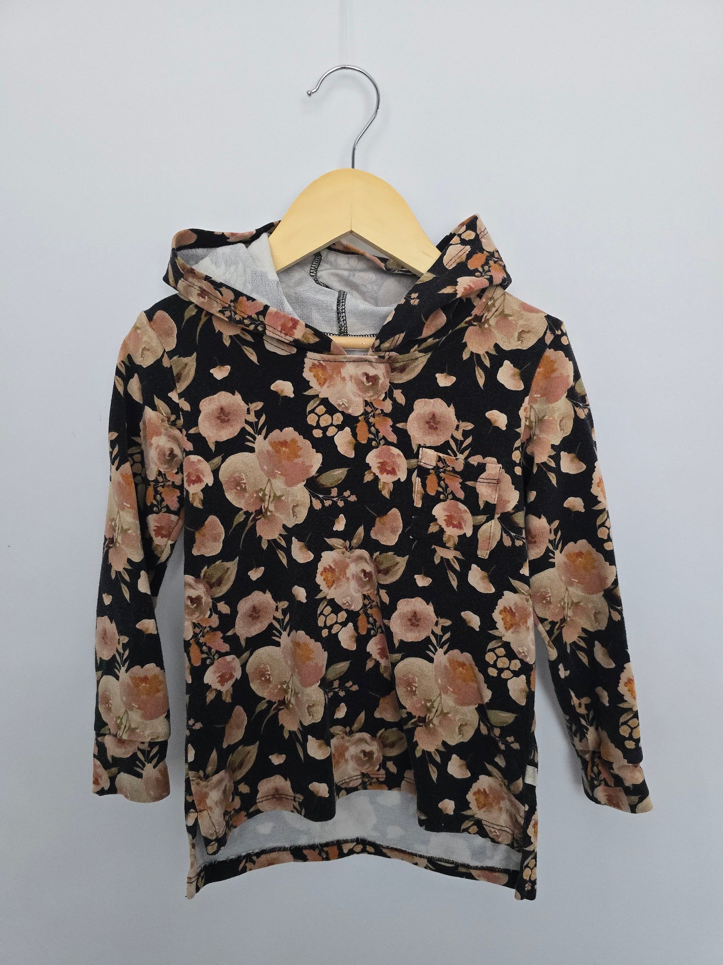 Jax & Lennon Moody Floral Terry Hoodie • 2-3 years
