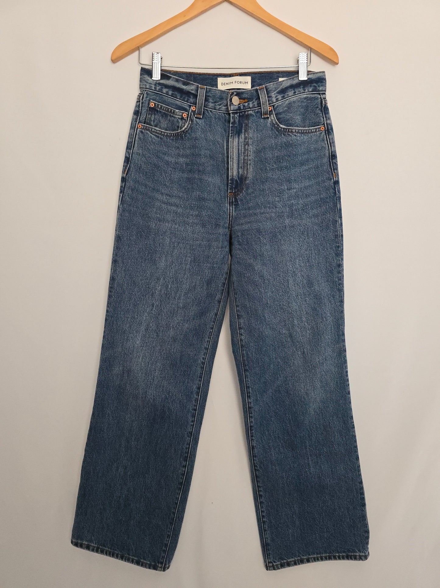 Denim Forum The Farrah High Rise Wide Leg Jeans • Medium 27