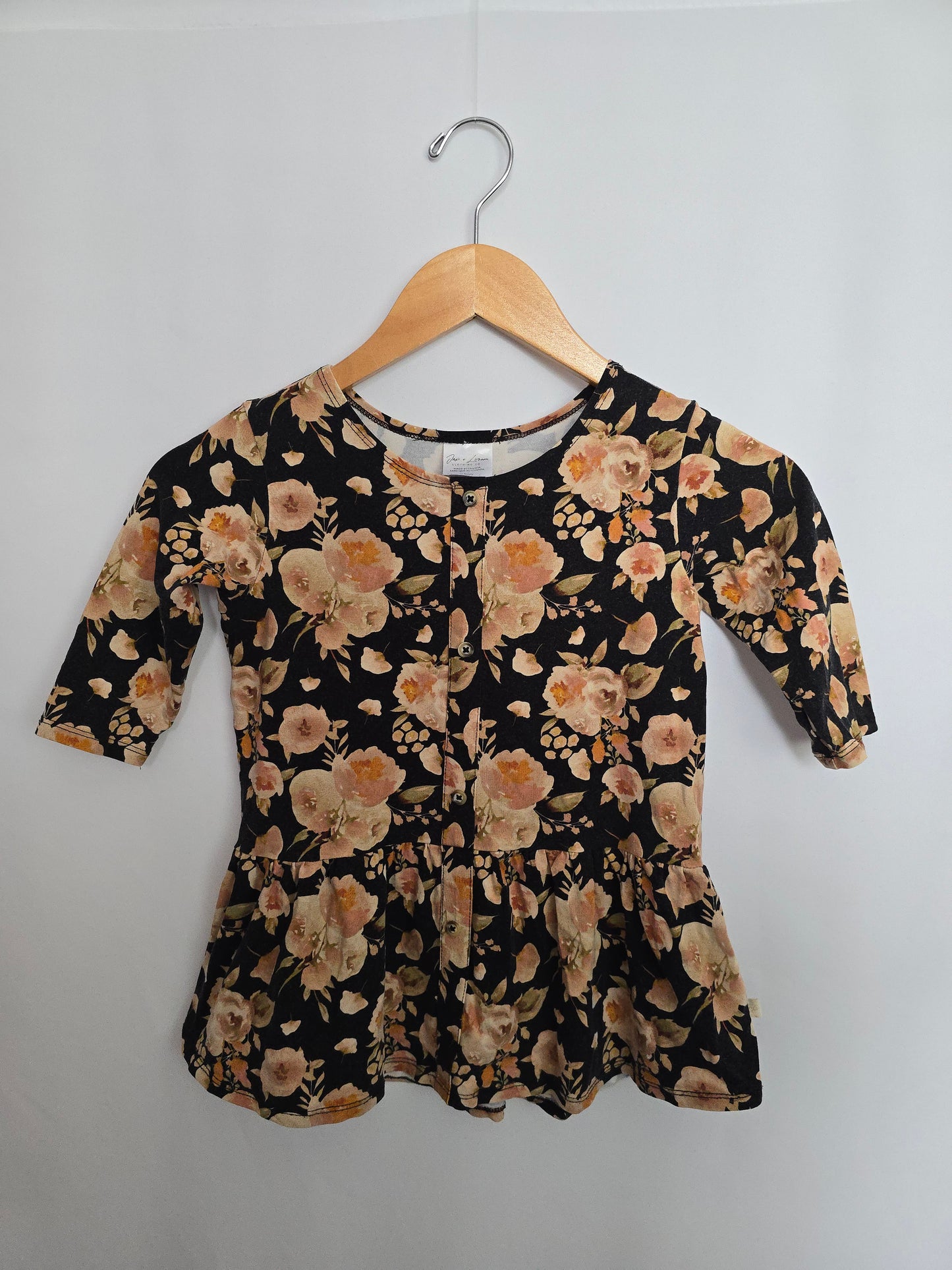 Jax & Lennon Moody Floral Peplum • 5-6 years