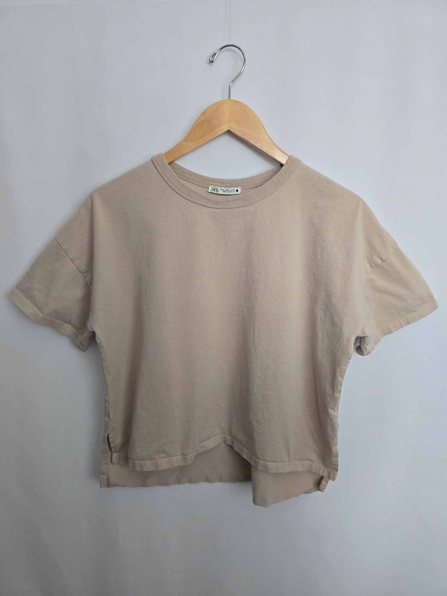 Zara Taupe Oversized Tee • Small