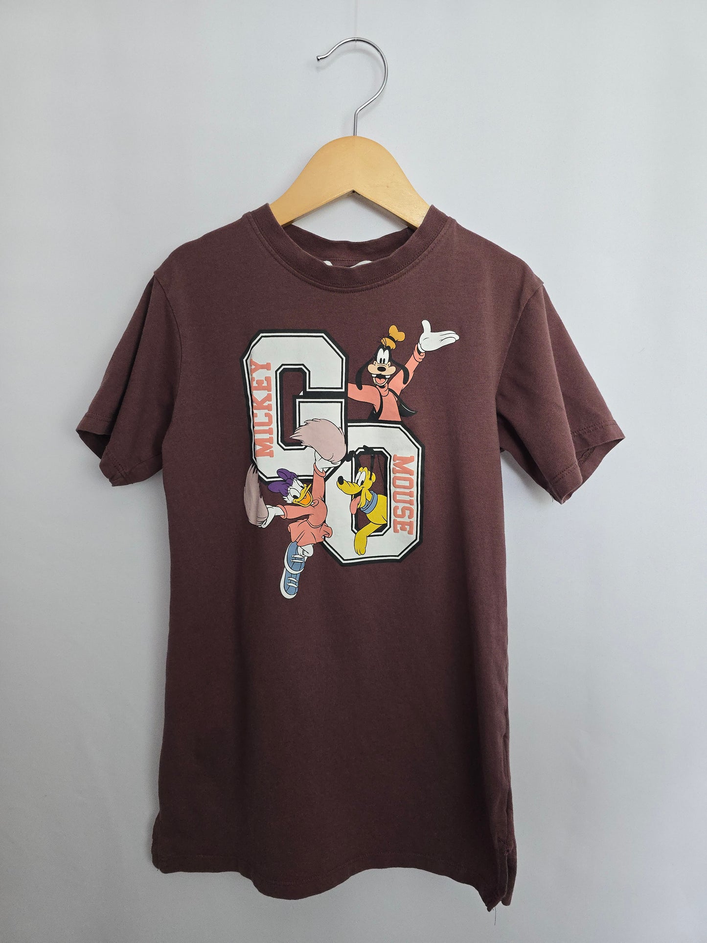 H&M Go Mickey Mouse Brown T-Shirt Dress • 2-4 years